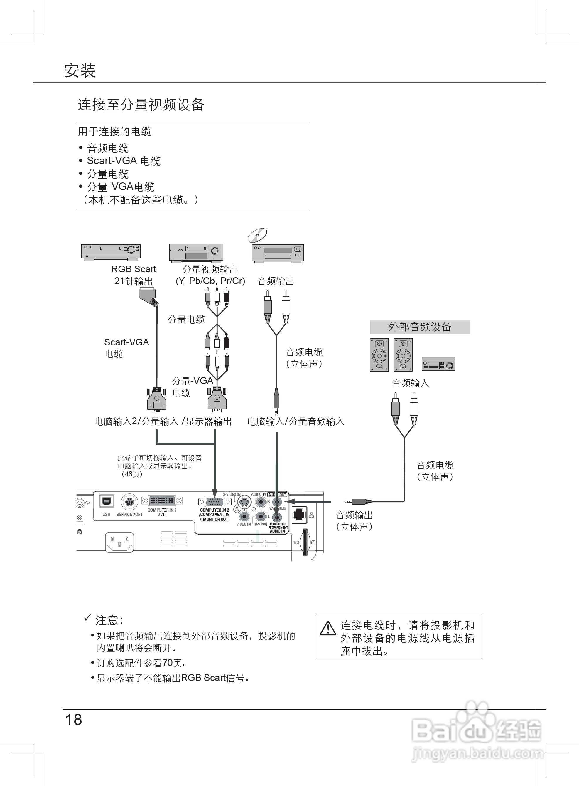 EIKI爱其 LC-XB33NI投影机说明书:[2]