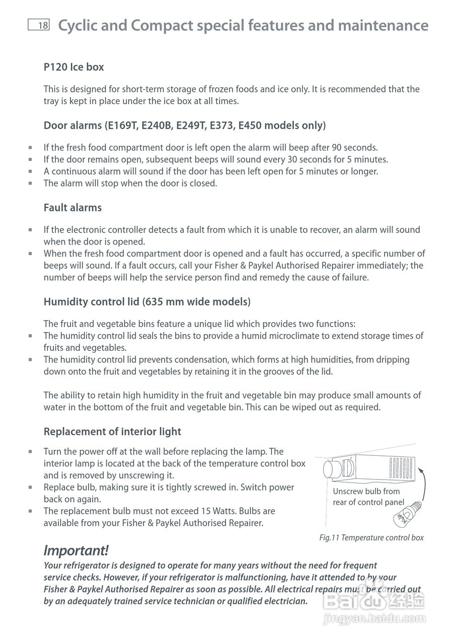斐雪派克E522BRXFD2冰箱说明书:[2]