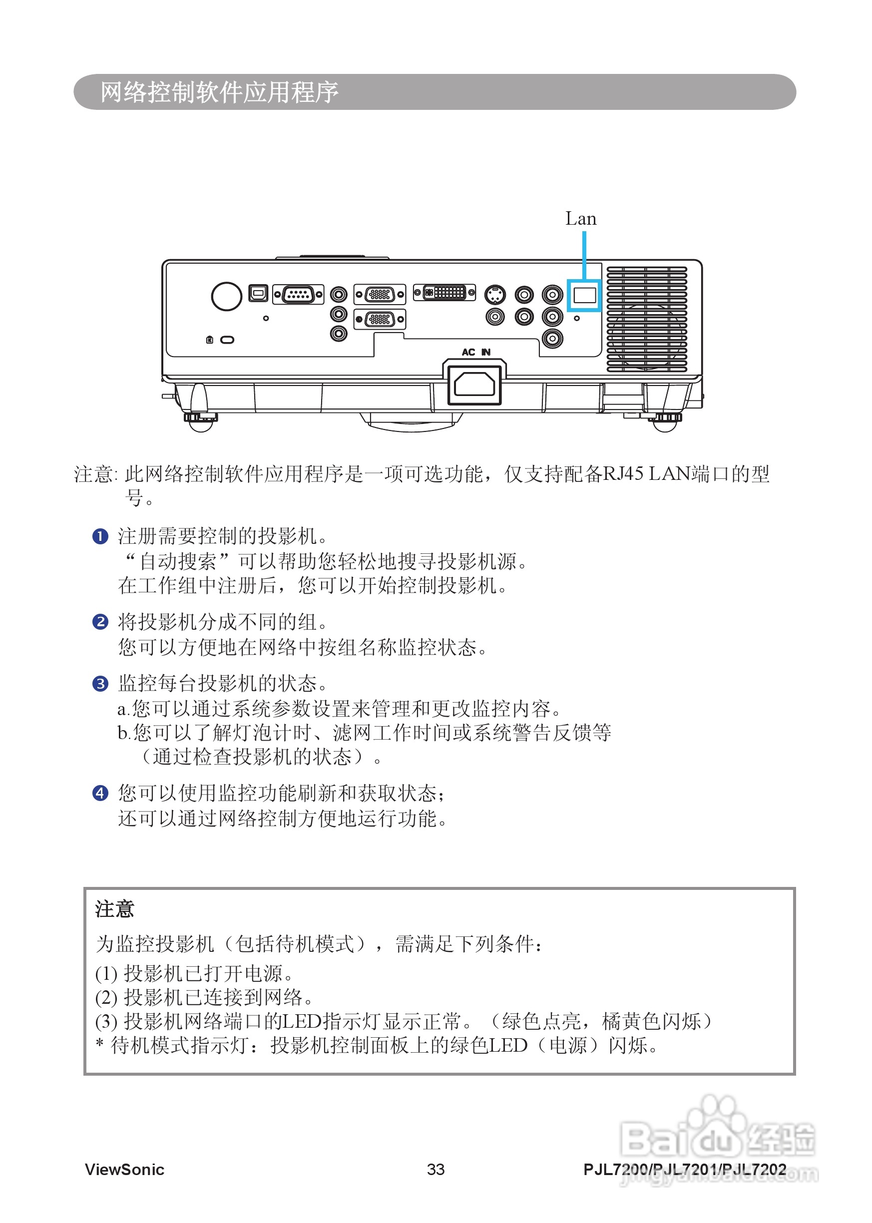 优派PJL7200投影机使用说明书:[4]