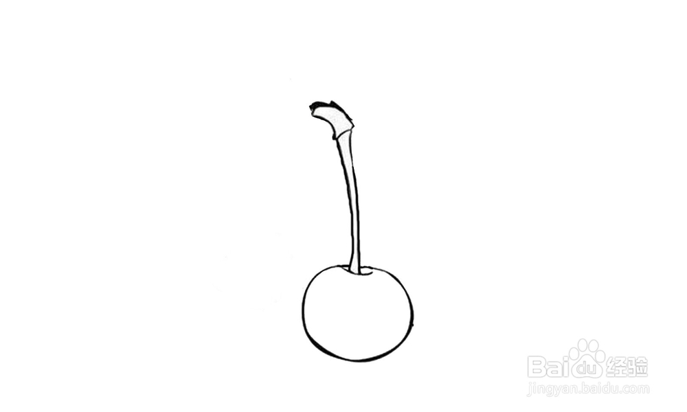 如何画一个小樱桃