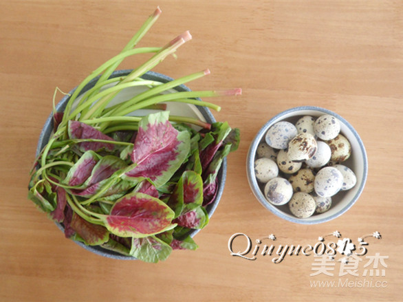 苋菜鹌鹑蛋的做法