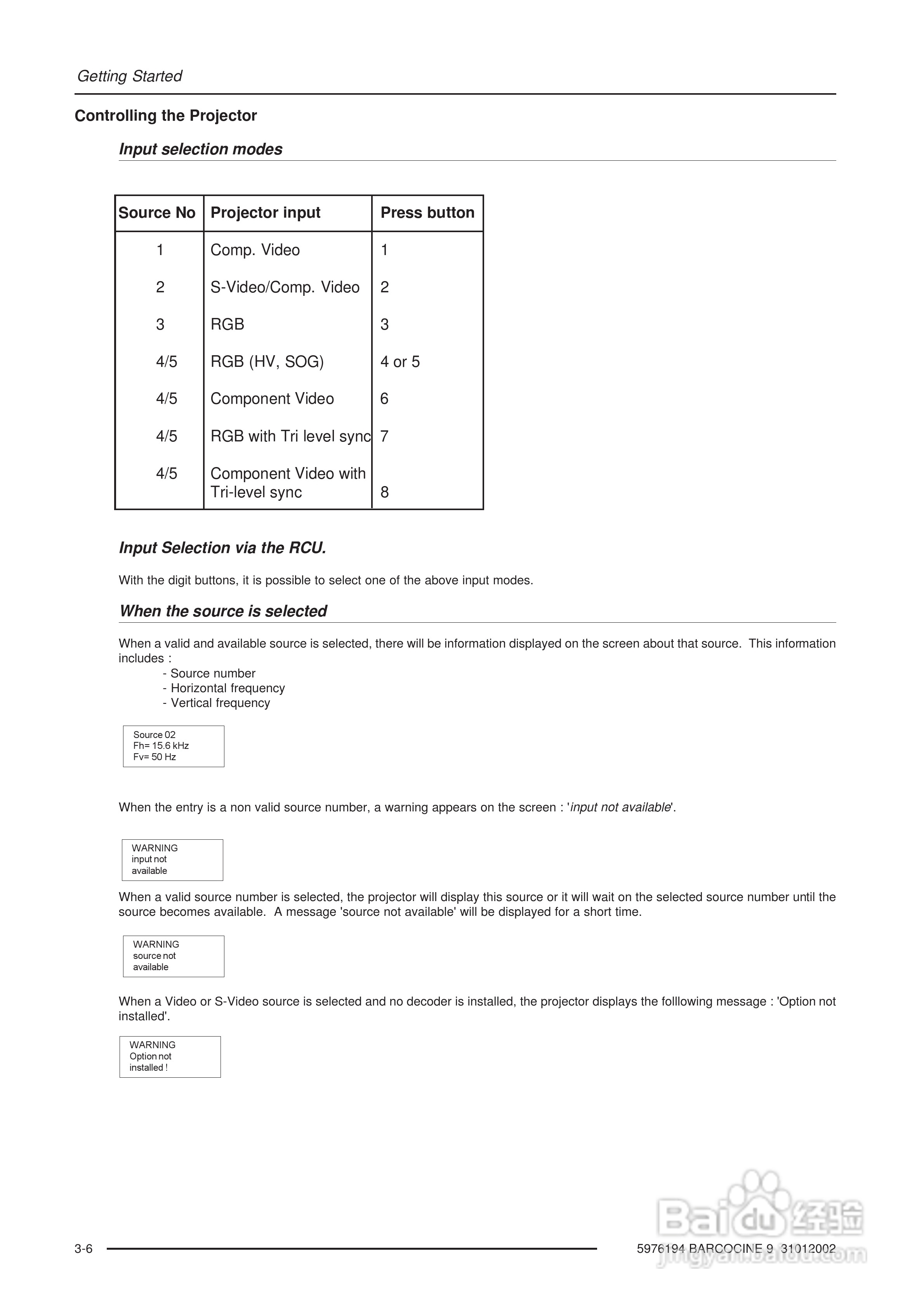 Barco巴可 Cine 9投影机说明书:[3]