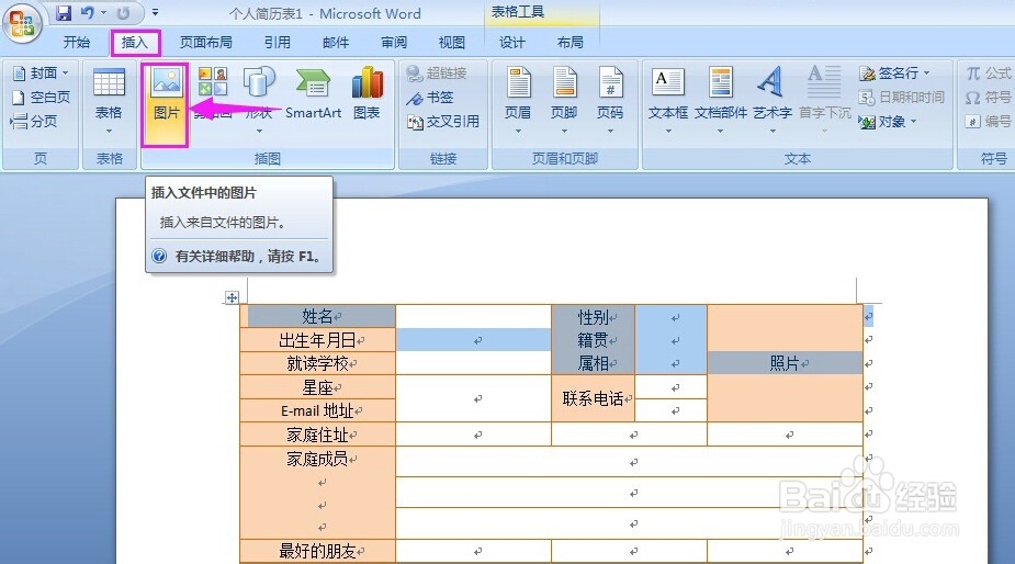 怎样在表格里插入图片