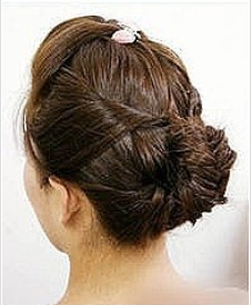 优雅韩式编发盘发图解
