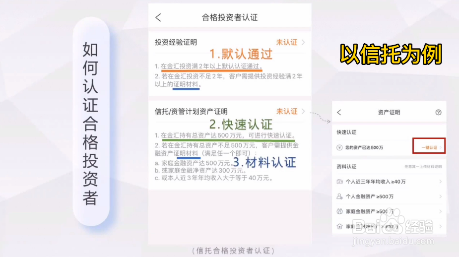 金汇金融如何操作合格投资者认证？