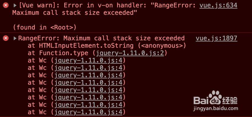 [vue.js] Maximum call stack size exceeded