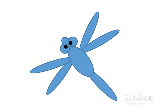 巧用WPS文字画蜻蜓简笔画之二