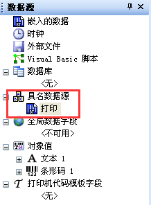 BarTender创建具名数据源
