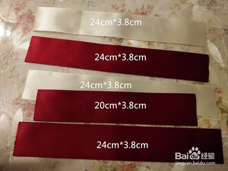 手工制作：酒红色双色镶珠蝴蝶结发夹