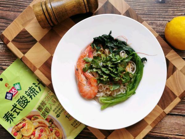 泰式酸辣鲜虾面