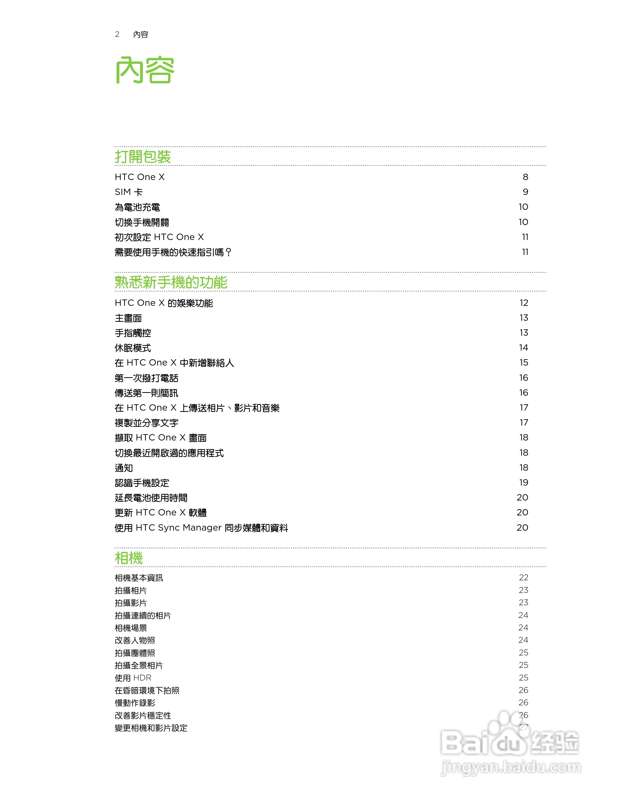多普达HTC One X手机使用说明书:[1]