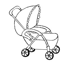 手工/爱好 > 书画/音乐简笔画时间,下面来画个婴儿手推车.