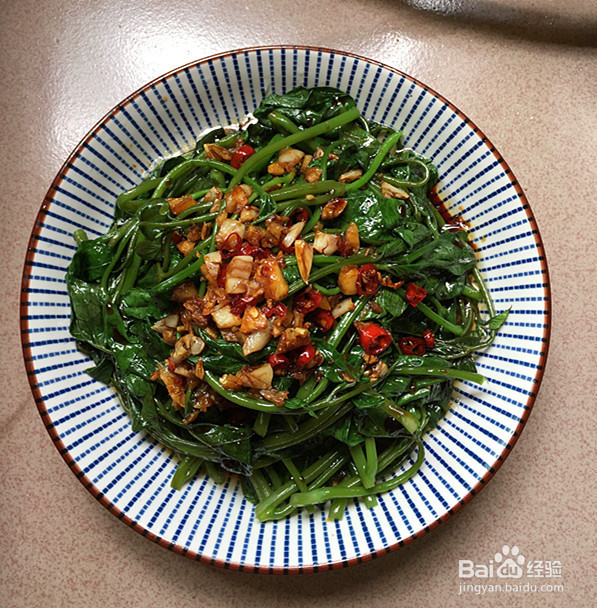 豉油番薯叶的制作方法