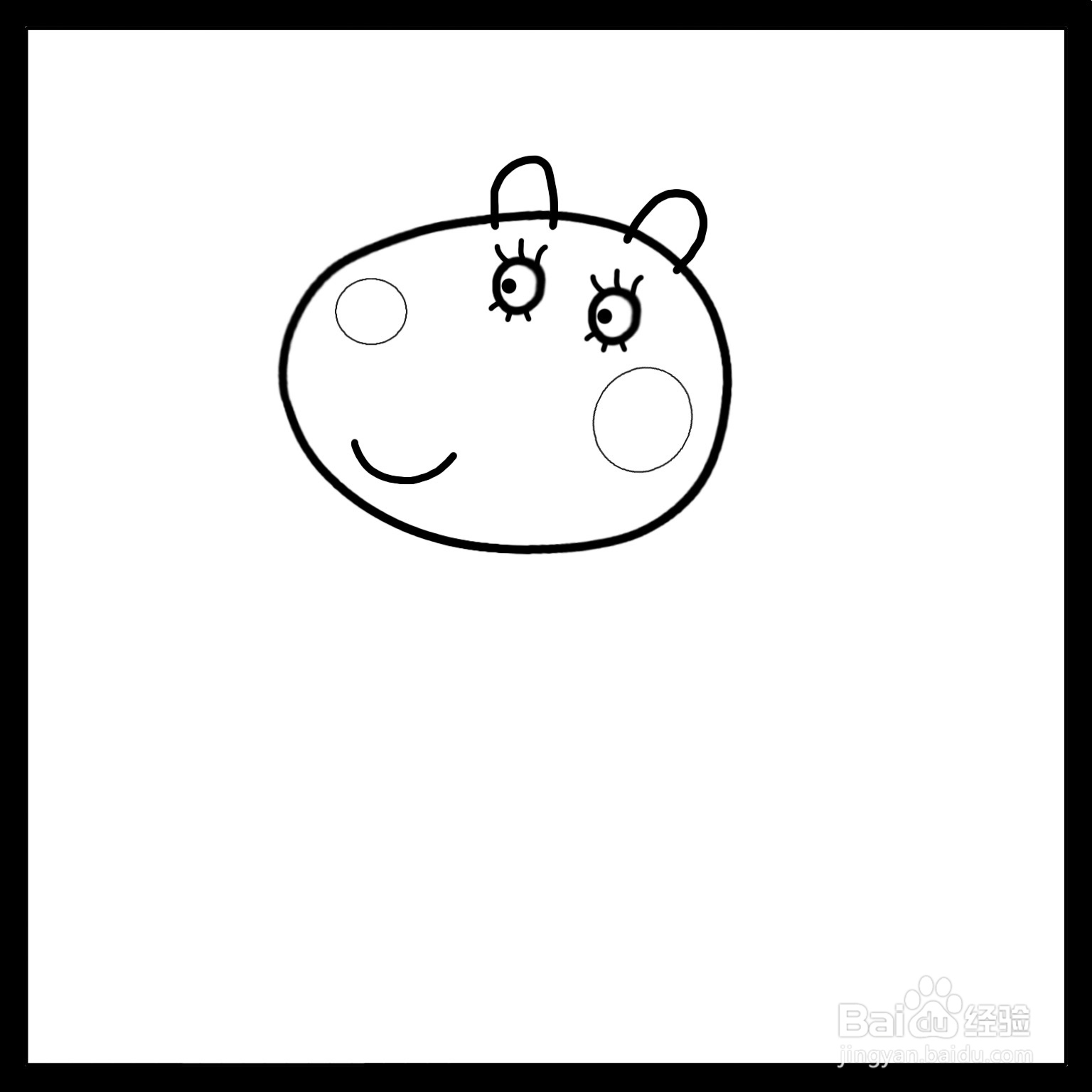 怎么画羊妈妈简笔画（小猪佩奇）