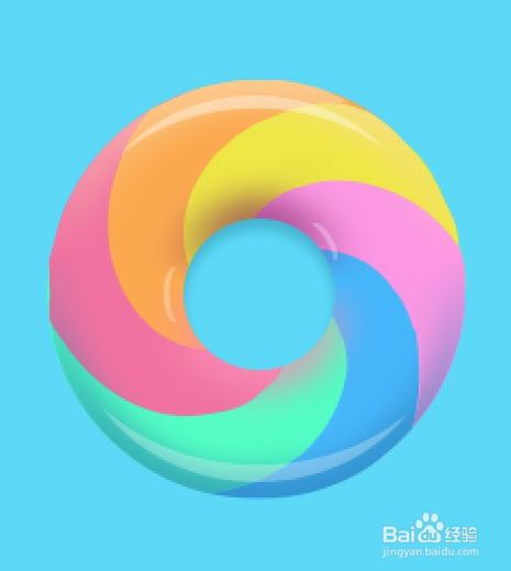 如何画一个七彩棒棒糖？