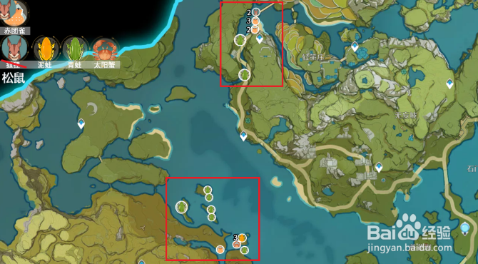 原神小动物分布位置大全