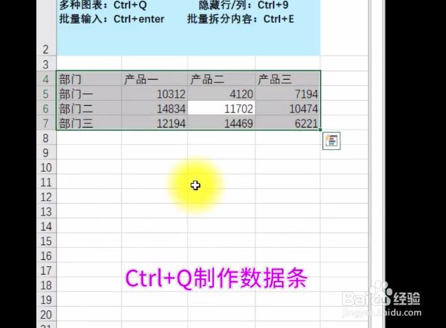Excel小技巧,ctrl键的妙用