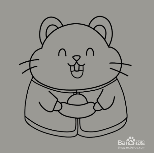 如何手工画卡通老鼠的简笔画?