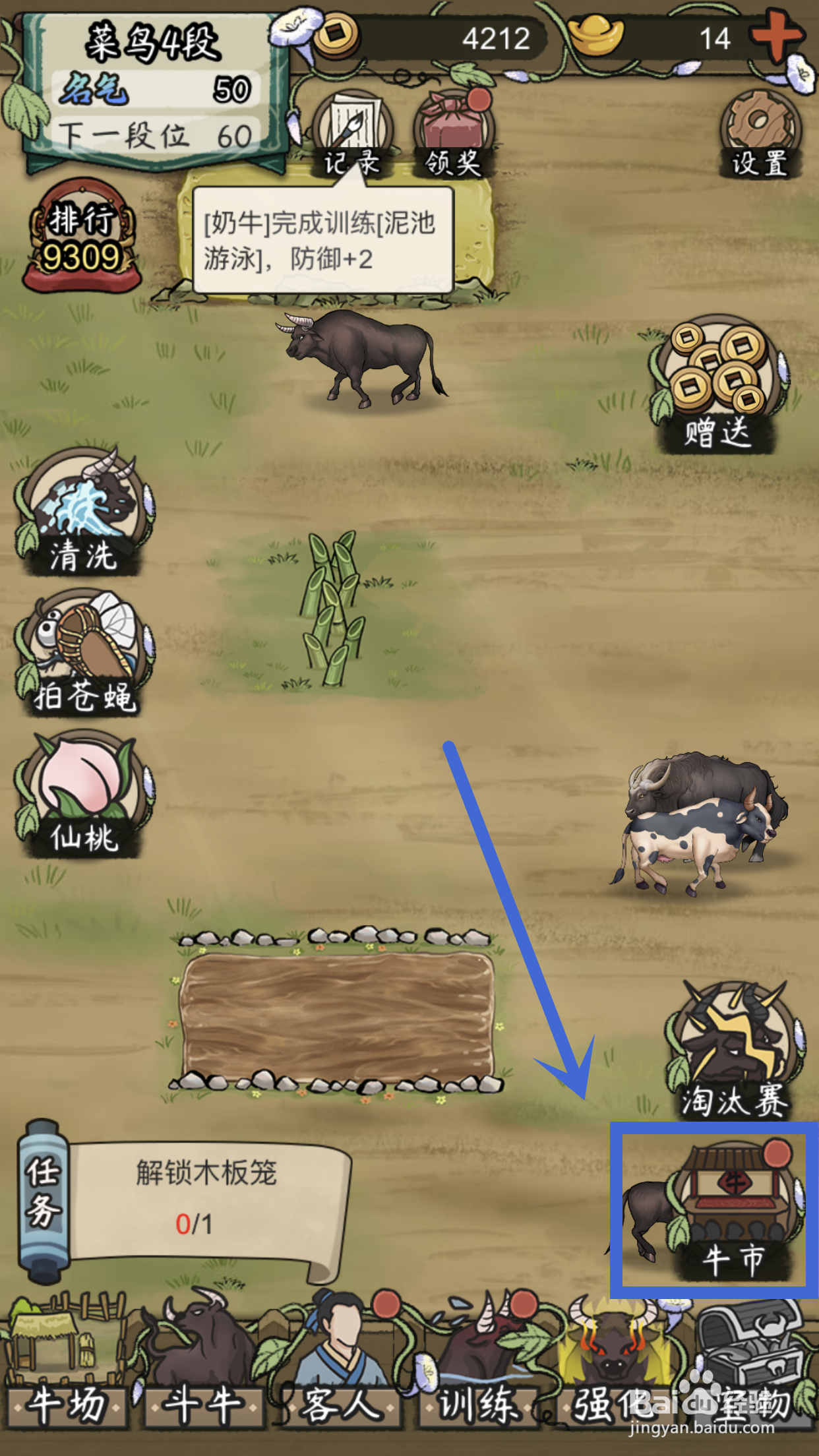 上过大树的长毛牛如何在叫我养牛王中购买