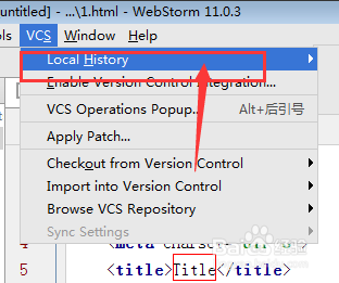 webstrom怎么查看自己本地代码的修改记录?