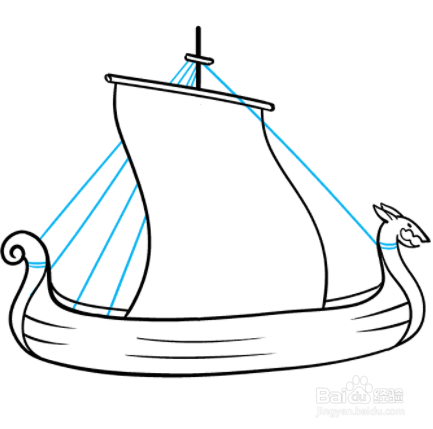 古代帆船图片简笔画图片