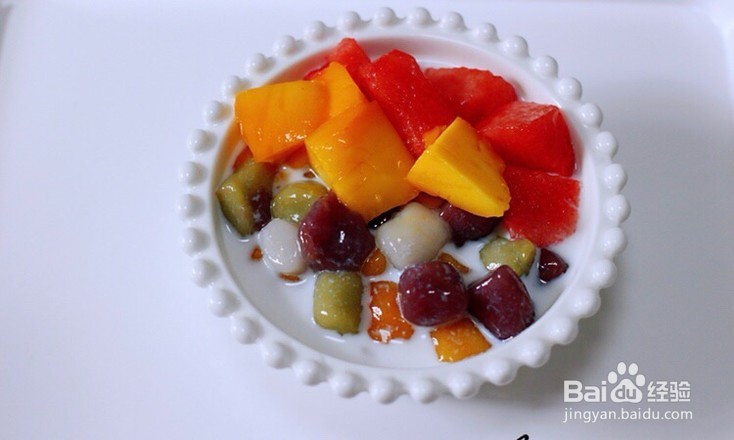 椰浆红豆芋圆水果捞