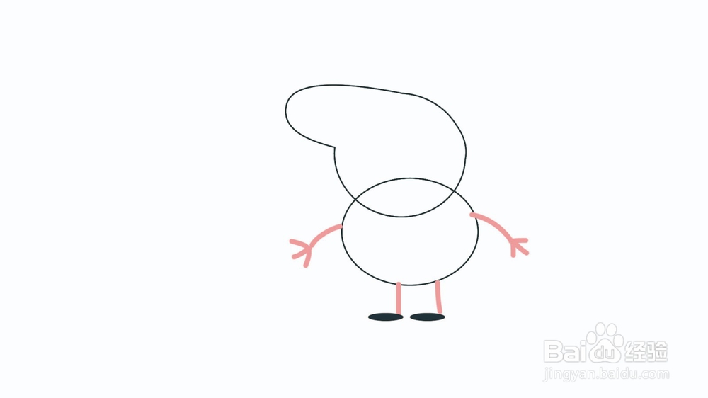 可爱佩奇简笔画