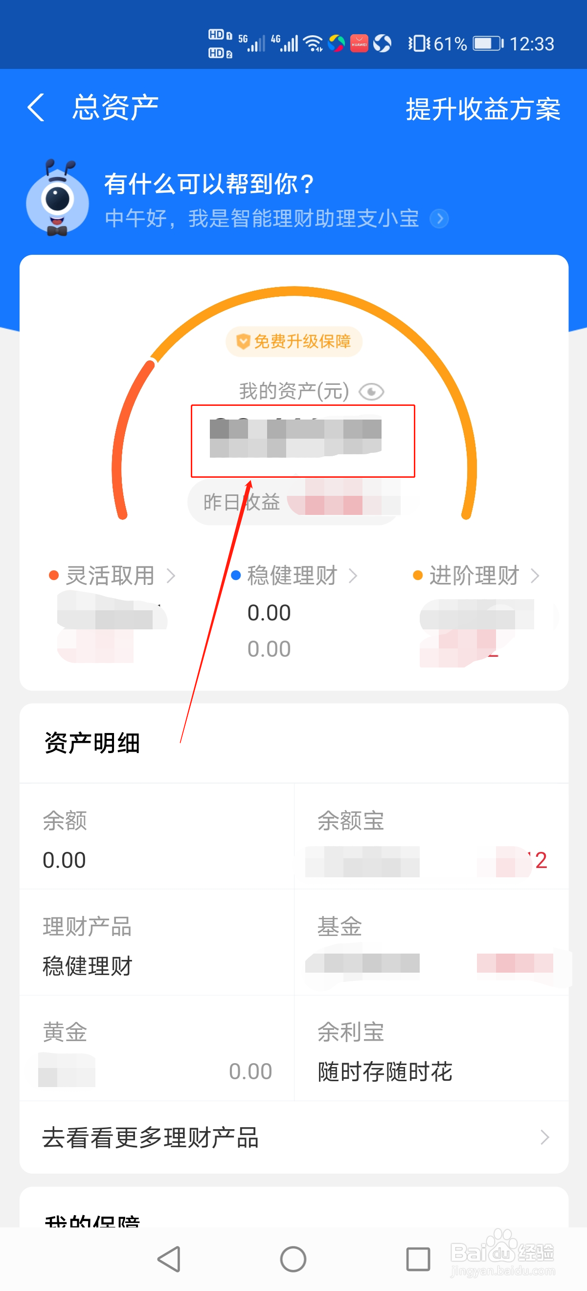 支付宝怎么查看总资产