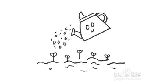 浇花的水壶怎么画