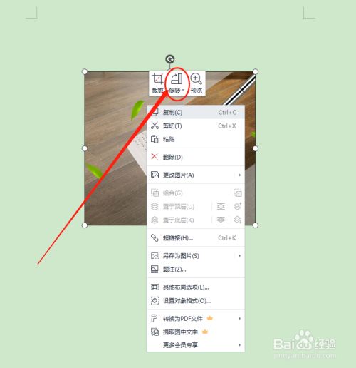 word文档里的图片怎么旋转