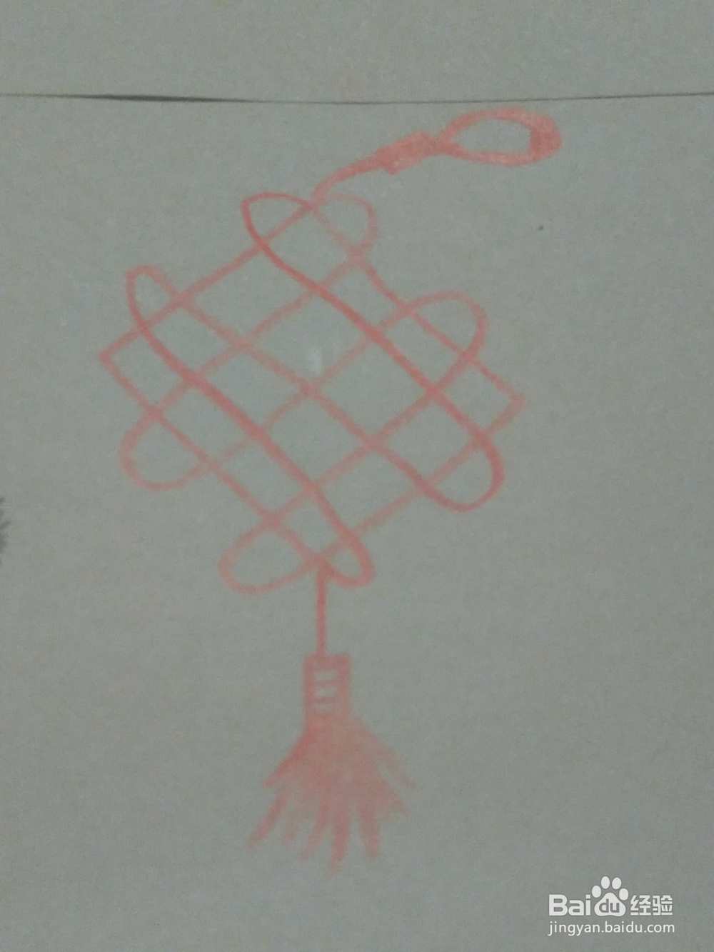 平安结 彩铅线稿 绘画教程