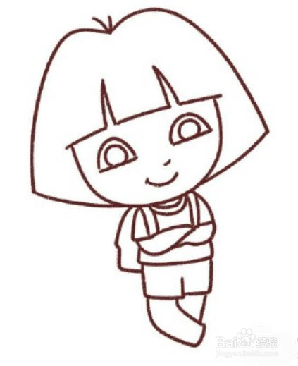如何画出爱冒险的朵拉？
