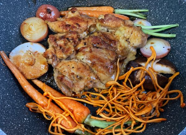 和风清酒照烧鸡腿饭