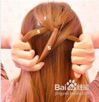 蝎子辫的韩式编发教程