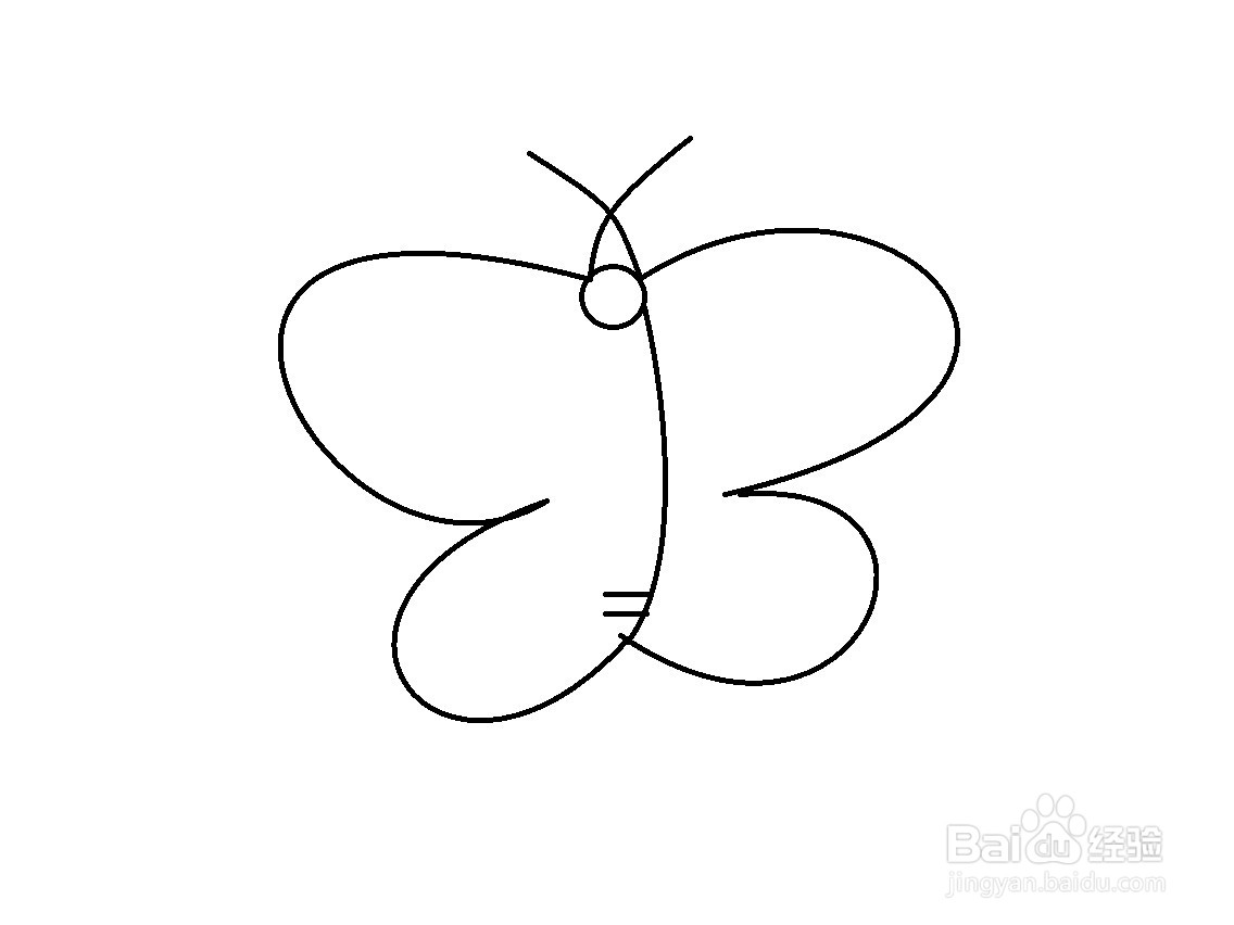 3X3=9画蝴蝶的方法