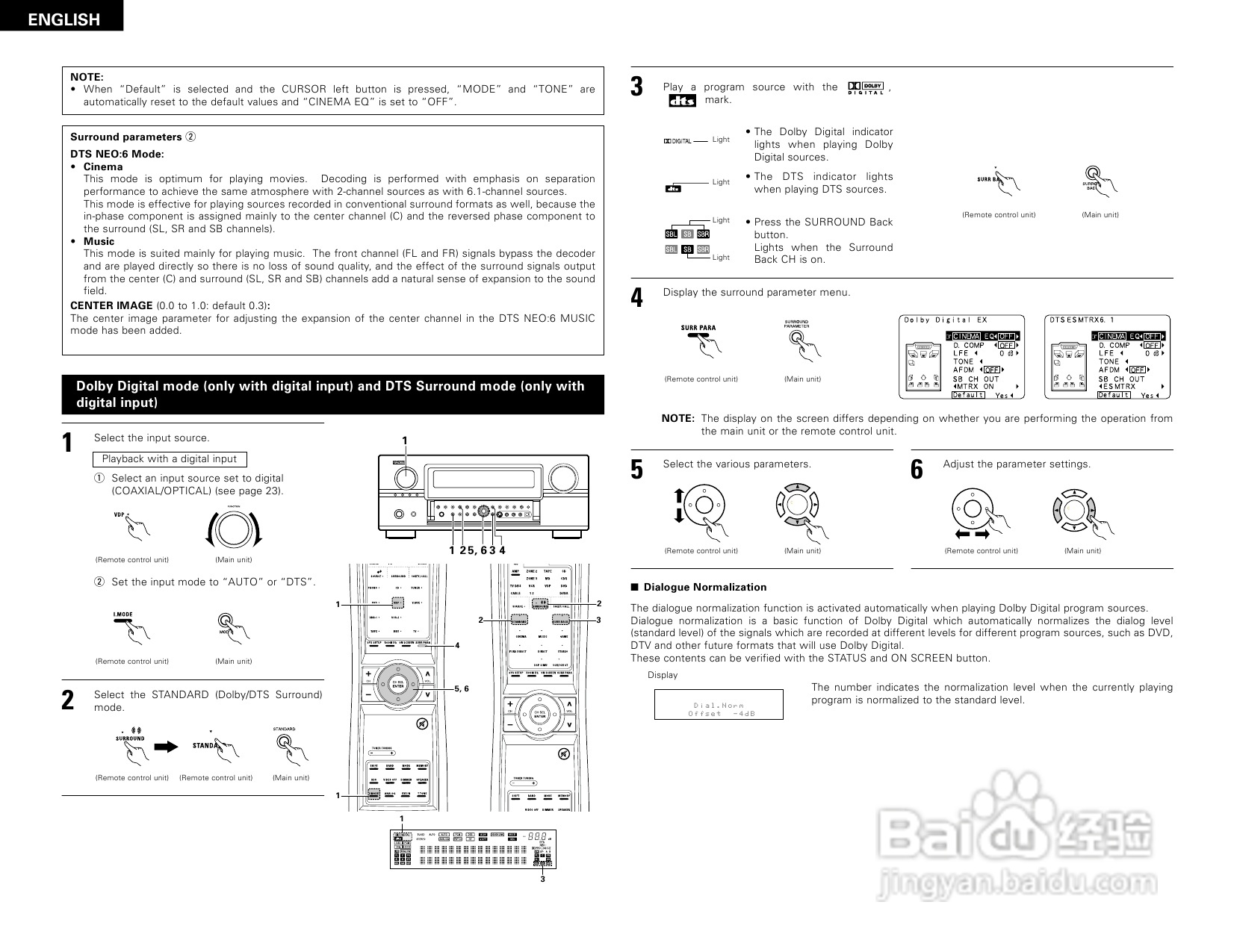 DENON AVR-3805收音环绕扩音机操作说明书:[3]