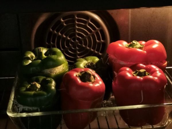 芝士菠菜肉末酿甜椒