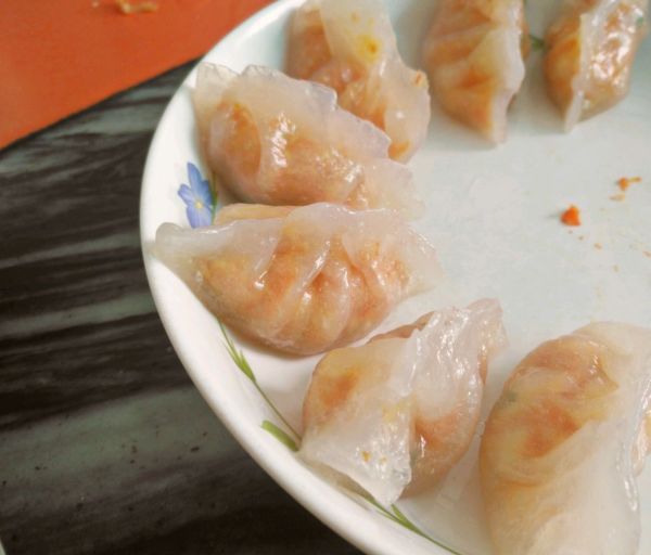 水晶胡萝卜虾饺