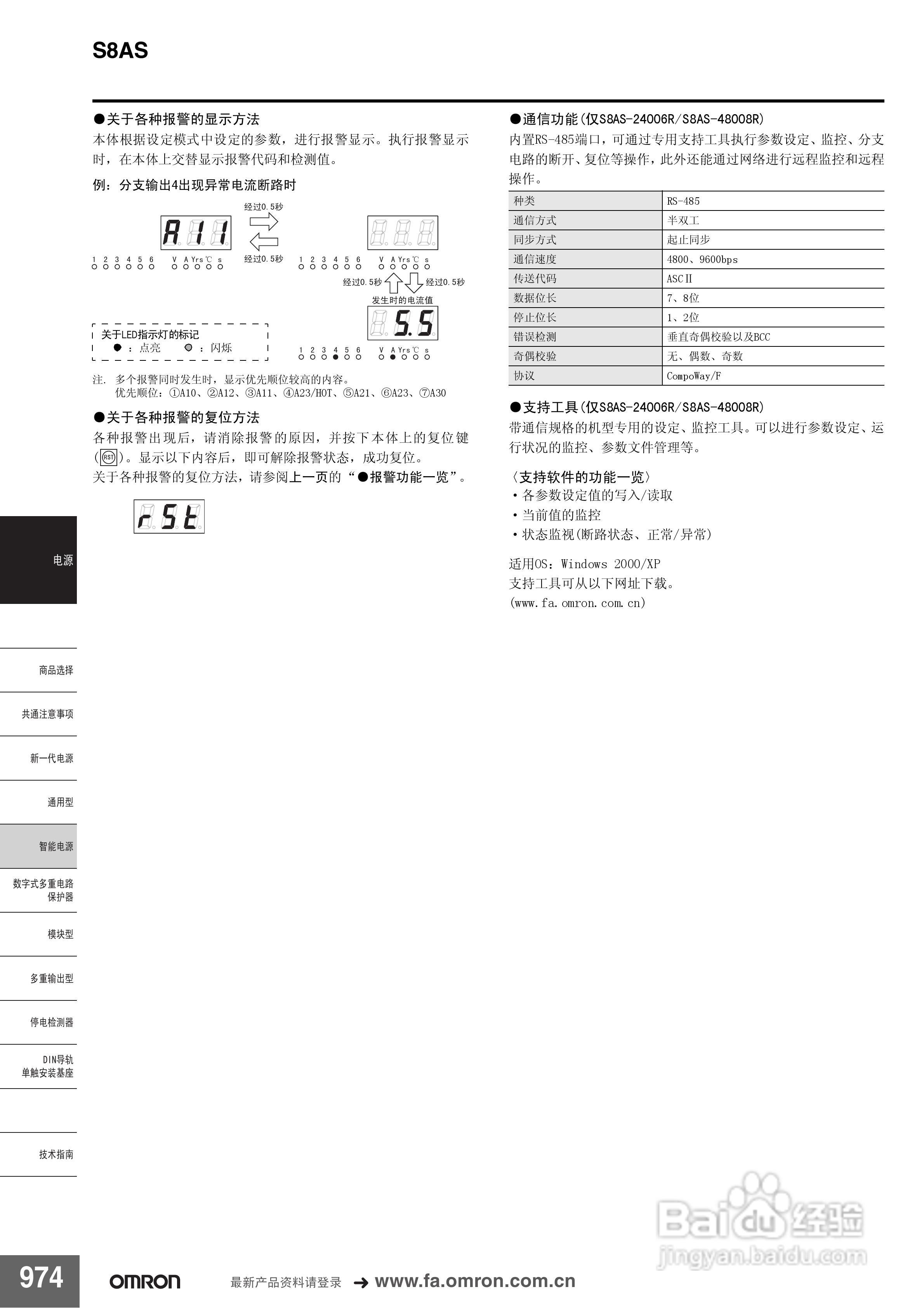 omron S8AS智能电源说明书:[2]