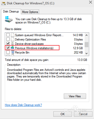 Win10系统旧文件Windows.old怎么删除