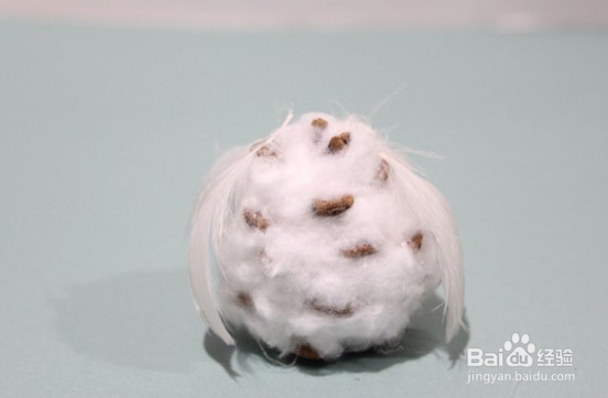 自制松果雪猫头鹰