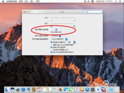 苹果Mac系统如何设置dock栏在左边或右边显示