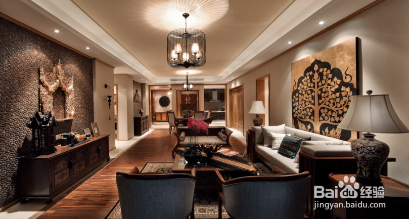 客厅装修，东南亚风格的4点标志性元素