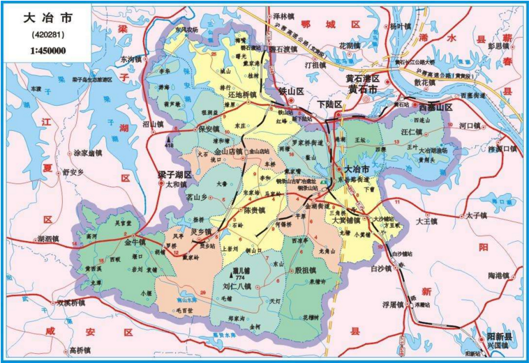 湖北省大治市有多少个乡镇