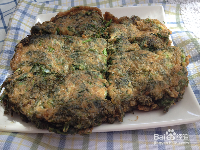 小茴香煎鸡蛋饼的做法