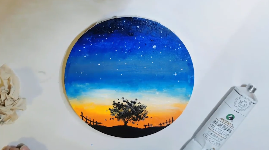 如何画夜空里的星星