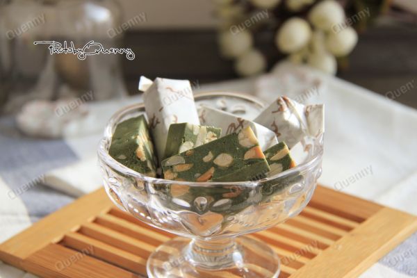 抹茶花生牛轧糖