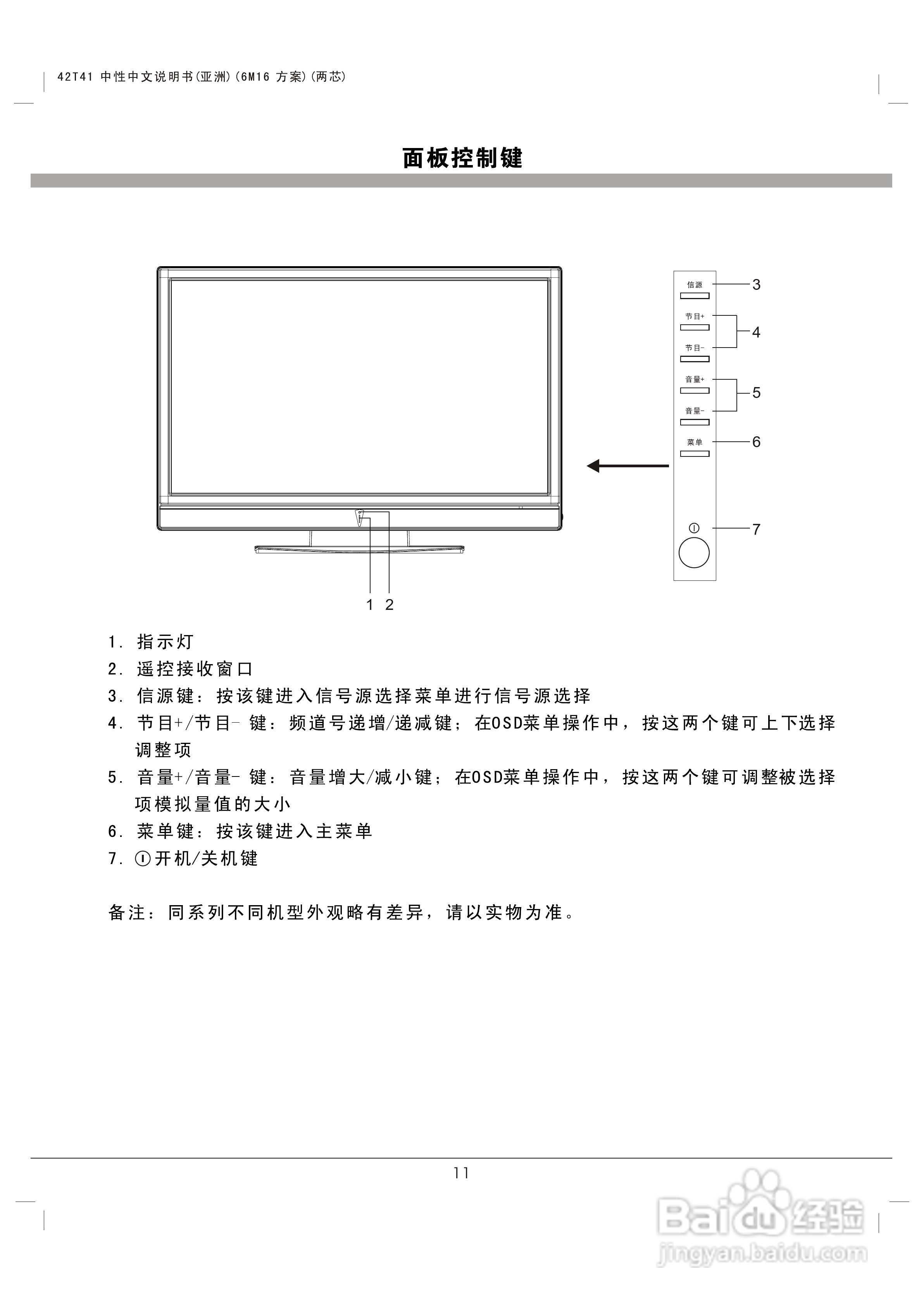 熊猫电子L42K01液晶彩色电视机说明书:[2]