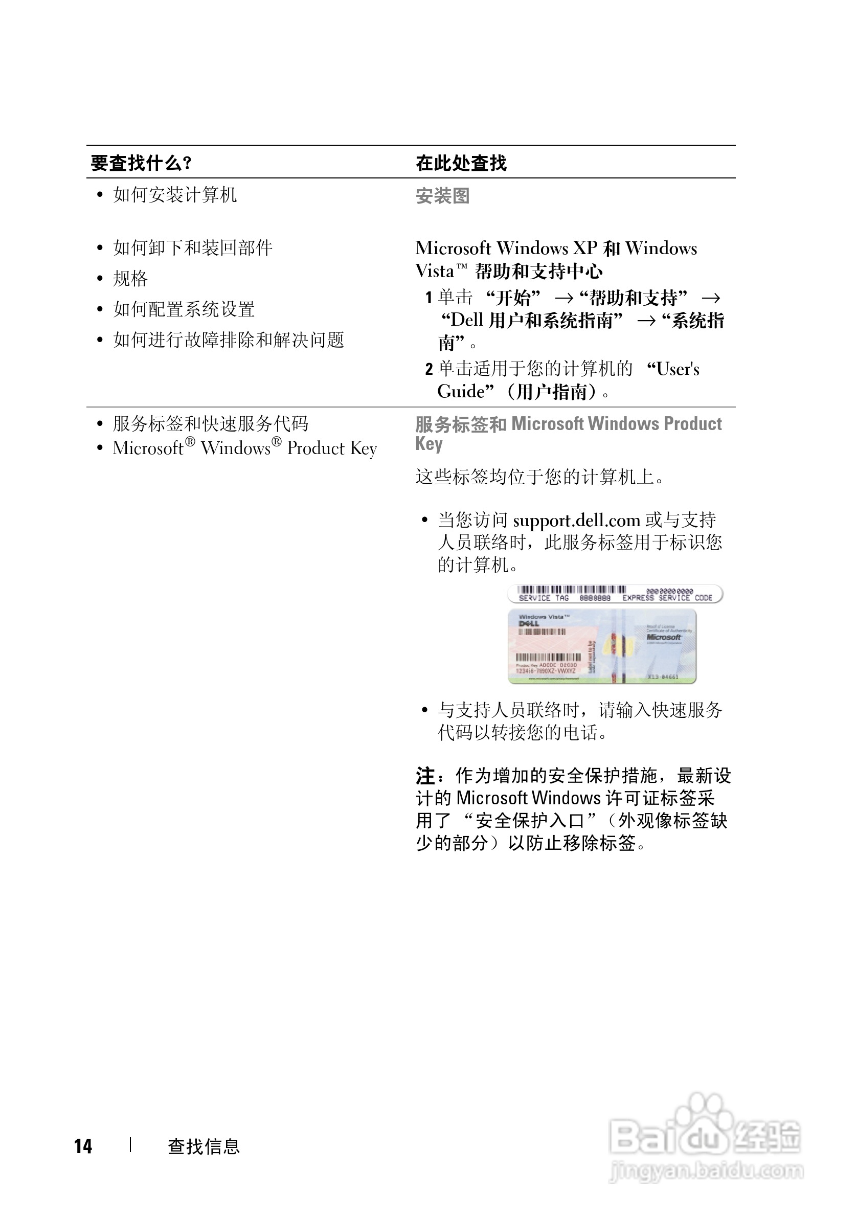 戴尔Vostro 1700笔记本电脑使用说明书:[2]