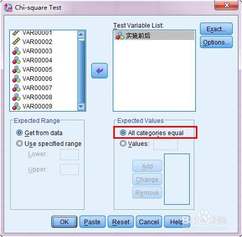 SPSS实例：[28]卡方检验百分比与理论值差异
